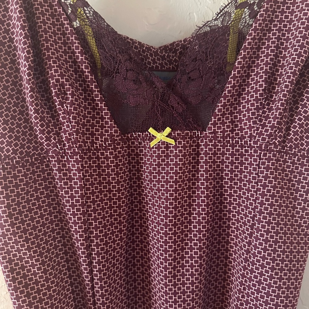 Burgundy & Florescent Green Bodysuit/Camisole